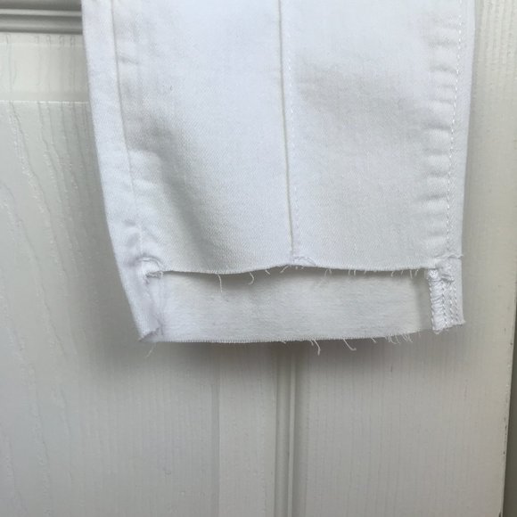 Free People Del Wray Cream Step Hem Raw Hem Jeans - Picture 8 of 11